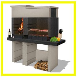 Sarom Fuoco - Betonnen barbecue - San Pedro - 160 x 51.5 x 172,2 cm