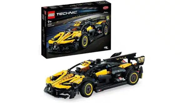 LEGO 42151 Technic Bugatti Bolide gele sportwagen.