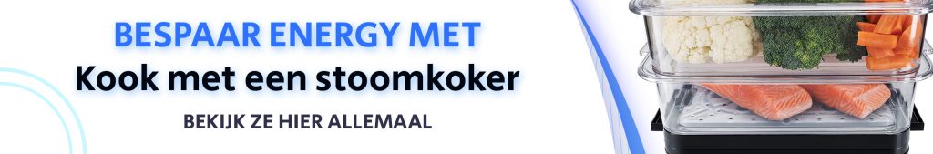 Kook met een stoomkoker en je kan  besparen op verwarmingskosten