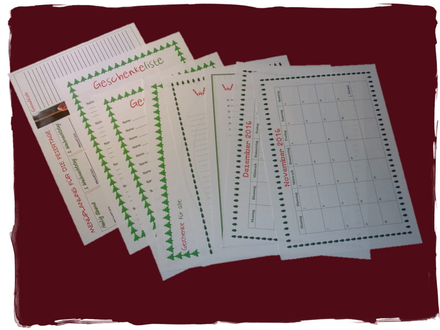 Der rosanisiert-weihnachtplaner Die besten kostenlosen Weihnachtsplaner - Die Hausmutter