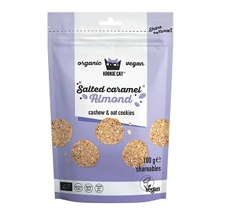 Kookie Cat Salted Caramel Almond Cookies