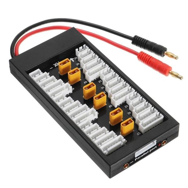 Multiladebrett for 1-6 LiPo-batterier - XH XT30