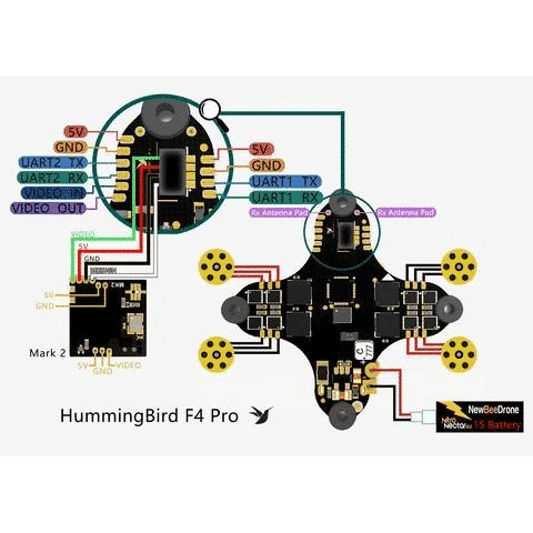 NewBeeDrone Hummingboard F4 Pro FC/ESC/RX