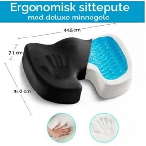 Ergonomisk sittepute for bekken og rygg (deluxe)