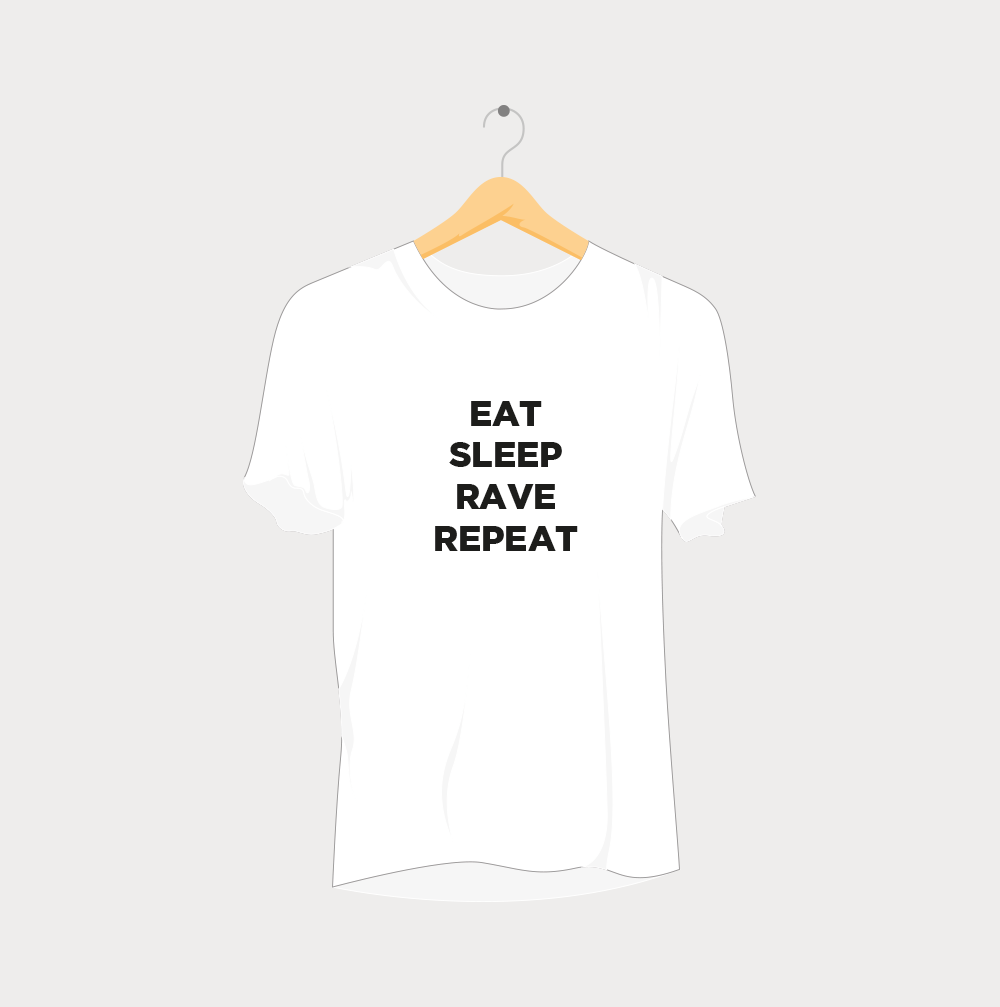 Eat Sleep Rave Repeat Rave T-Shirt - Dirty Rave Merch