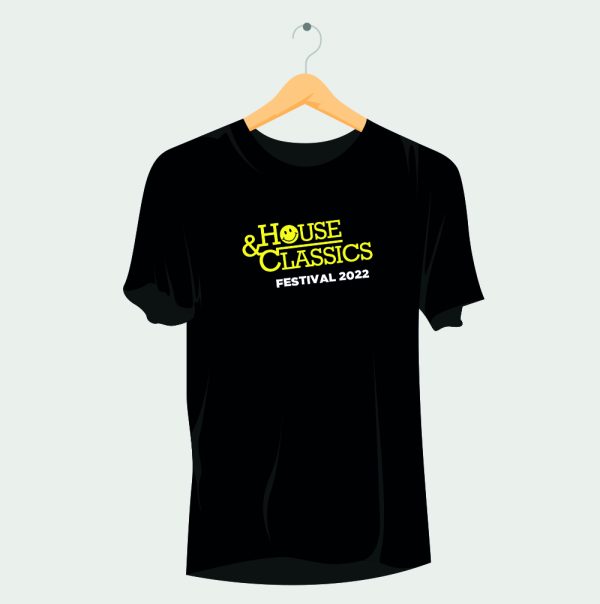 house and classics black rave t-shirt