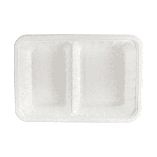 2-compartment tray and lid