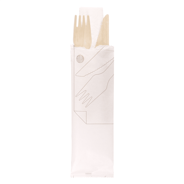 Fork and knife set in bag