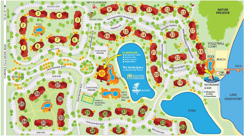 Bahama Bay Resort Map Map of Bahama Bay Resort and Spa Orlando Florida   Disney Florida 