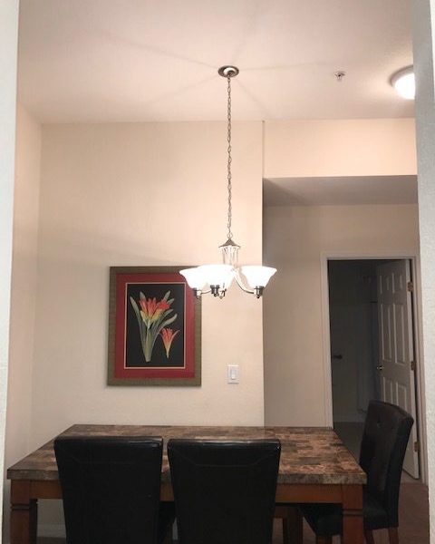 dining table and light fixture 1