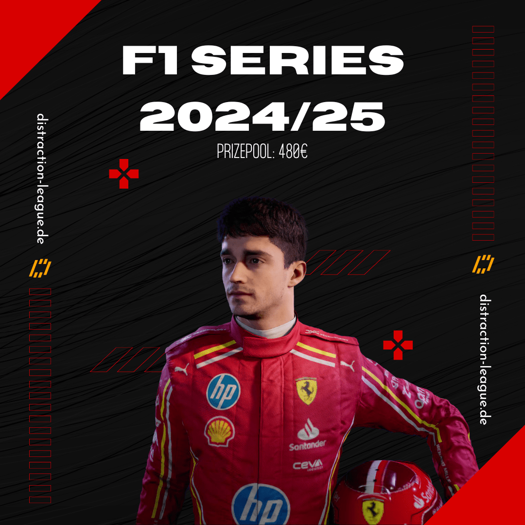 Jetzt anmelden: Distraction League F1 Series 2024/25 mit 480 € Preispool – sei dabei!