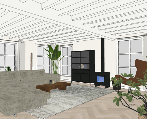 interieuradvies, keukenontwerp, keukendesign, haren, groningen, woonkamerstyling, moodboard, luxe, kleurrijk, modern, industrieel, staal, goudstuc, eiland, keukenstyling, interieurontwerp, ditisdil, boerderij, modern, stalen deur, farrow ball, visgraat vloer