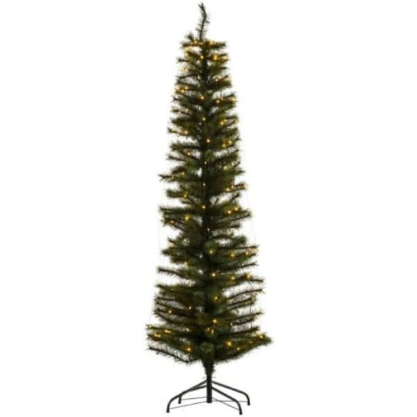 Sirius Alvin smalt juletræ med lys - 180 cm