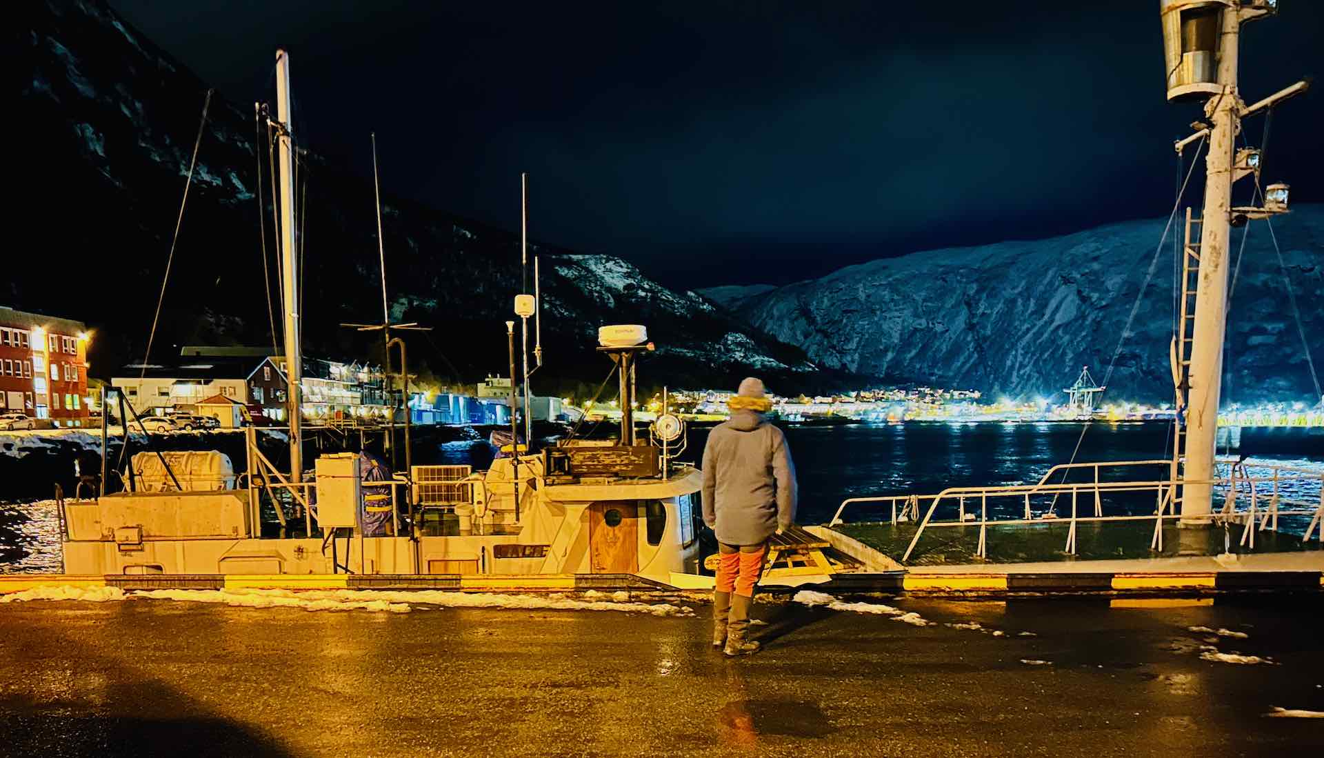 MS Galten at the dock in the center of Narvik