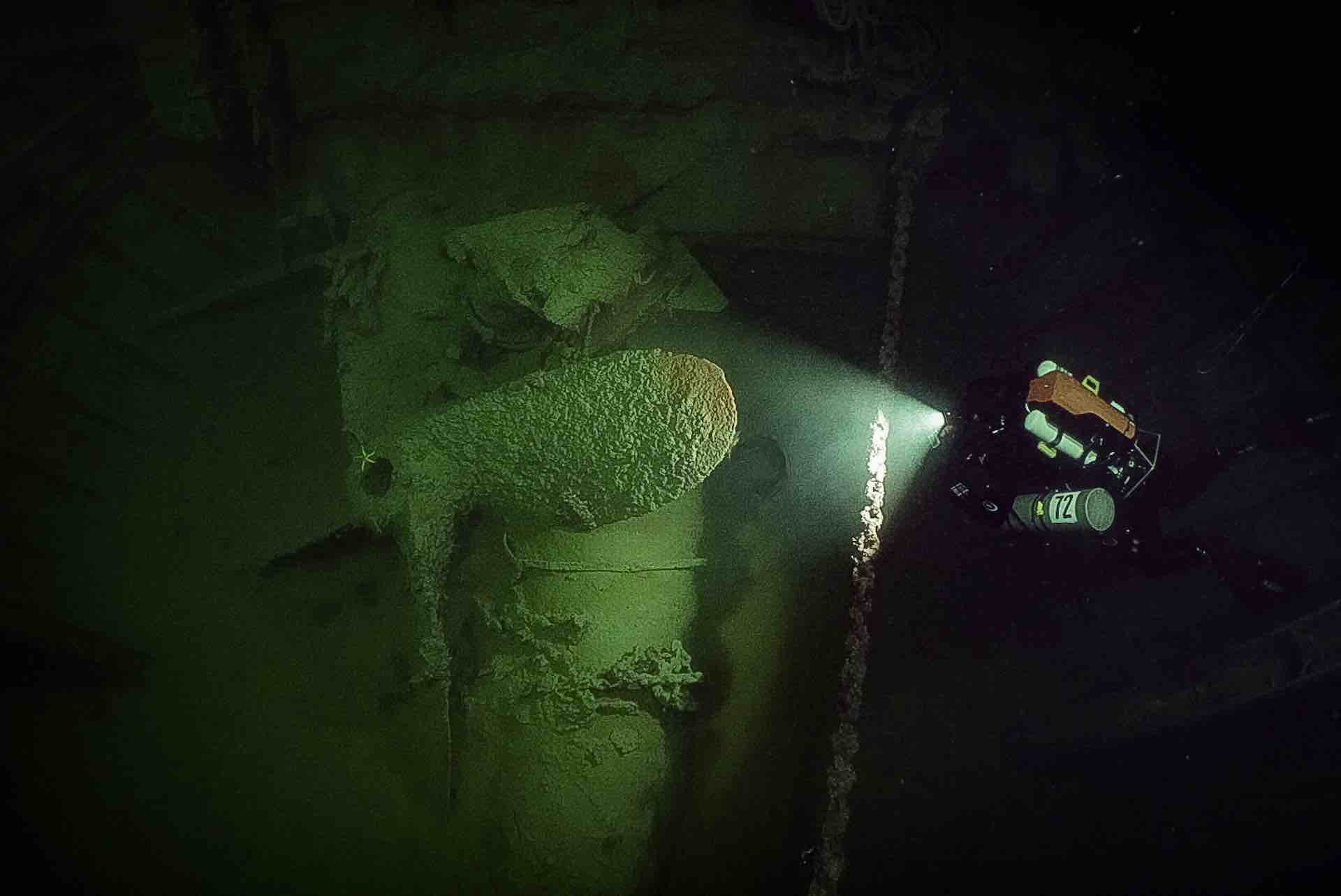 the spare propeller on the wreck of Martha Heinrich Fisser - Narvik