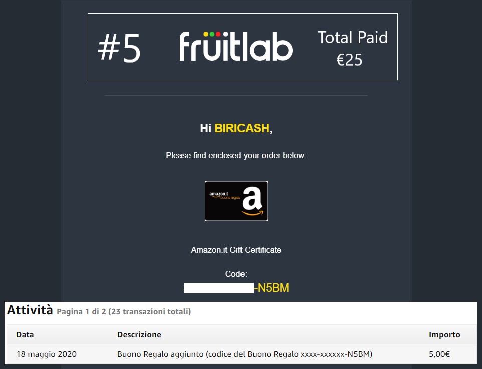 fruitlab pagamento