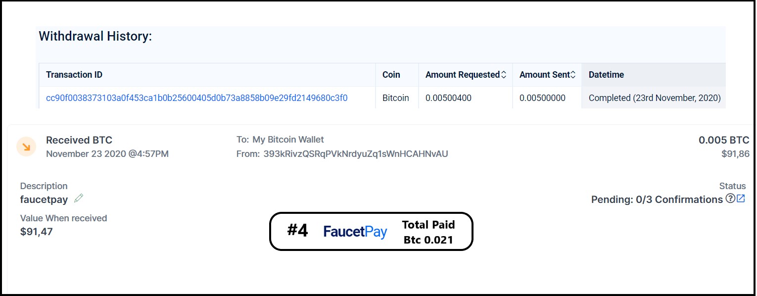 pagamento faucetpay