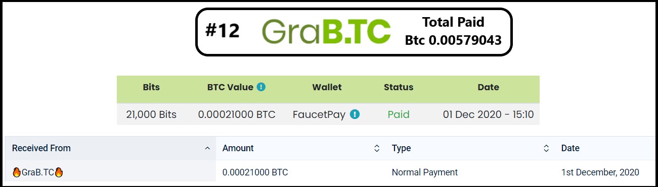 pagamento grabtc