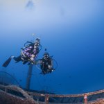 Shipwreck diving, girls that tec dive, two generation, mum and daughter