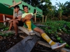 Happy local guys hanging out in Halmahera