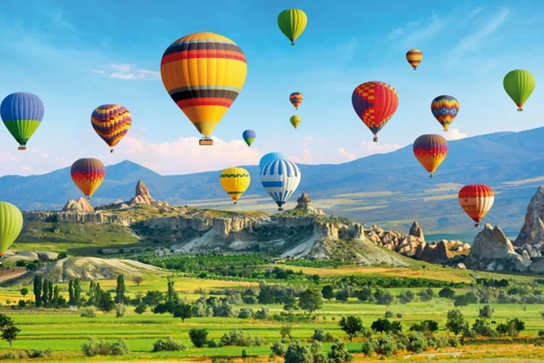 Cappadocia is in the southwest of the major city Kayseri