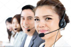 Asian call center team