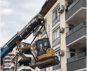 kaçak dairenin yıkımı güvenlik önlemi alınmadan yapıldı