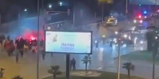 Altay taraftarlarının kavgası sokaklara taştı