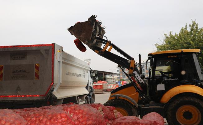 çürümüş 22 ton soğan imha edildi