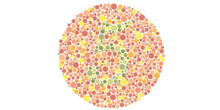 5 rakamı ile oluşturulmuş renk körlüğü testi