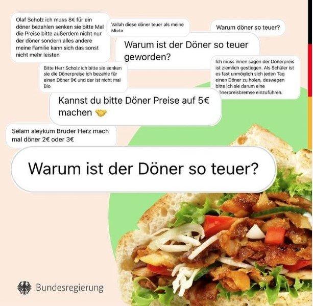 Almanya’da döner krizi! Porsiyon fiyatını görenler isyan etti, hükümetten açıklama geldi