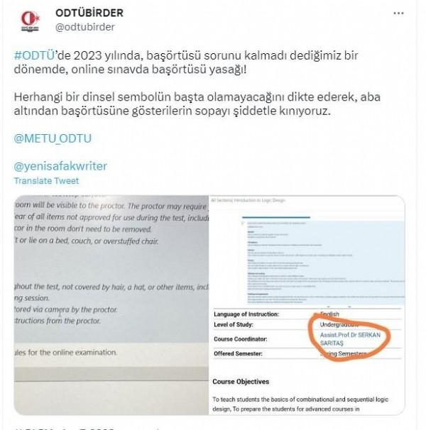 ODTÜ’de online sınava girecek başörtülülere ‘28 Şubat' zulmü: Başsavcı yardımcısı Ender Coşkun soruşturma başlattı!