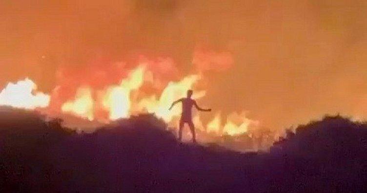 SON DAKİKA: İzmir’de ormanı yaktı, alevler arasında kaldı! Kabus gibi anlar böyle görüntülendi...