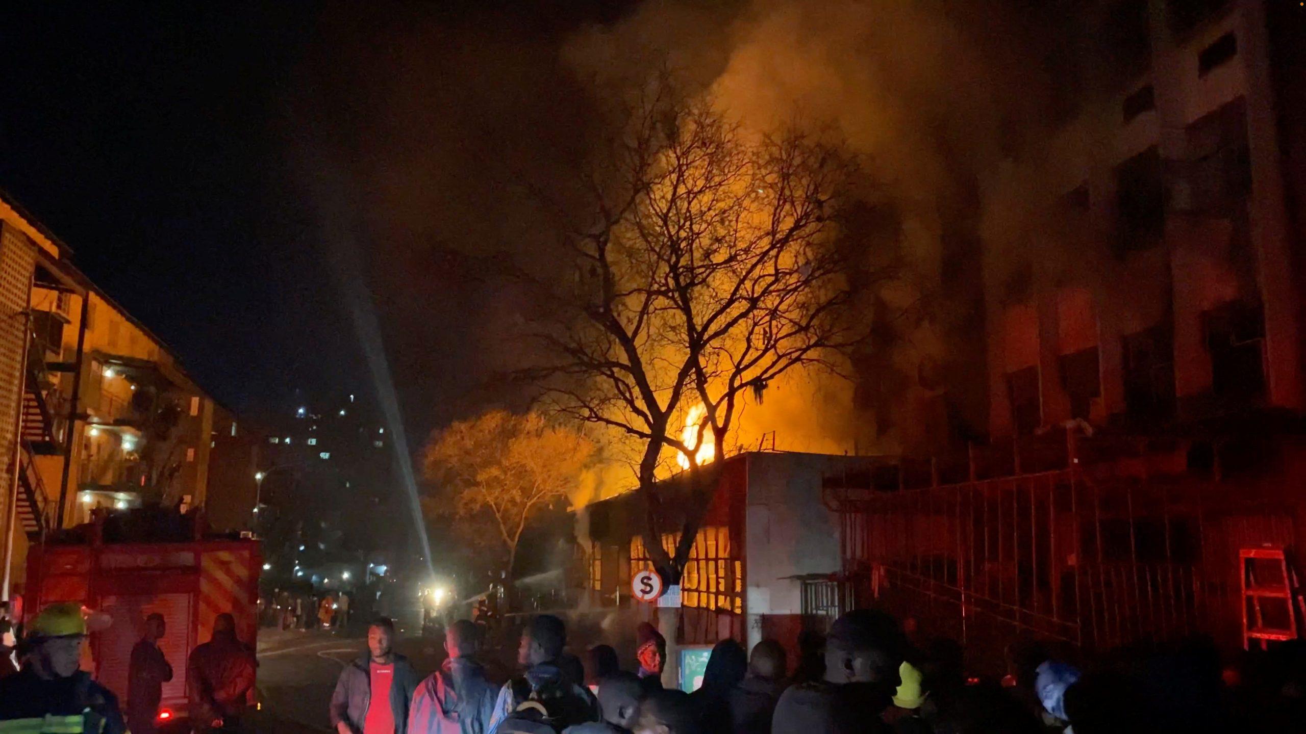 Social media footage shows deadly fire in Johannesburg
