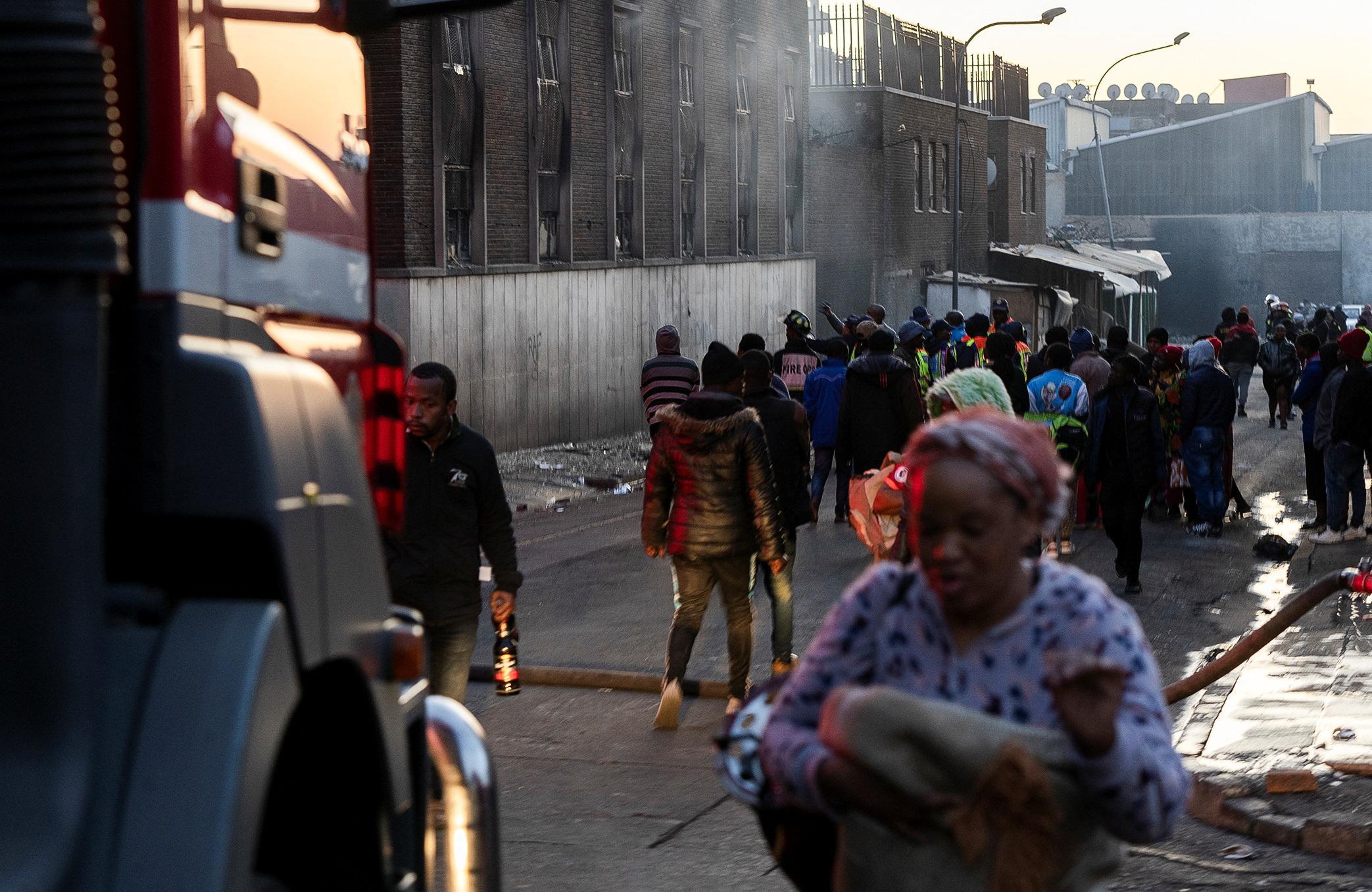 Johannesburg'daki yangının ardından