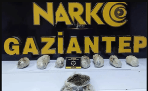 Gaziantep'te 3 kilo 300 gram skunk ele geçirildi