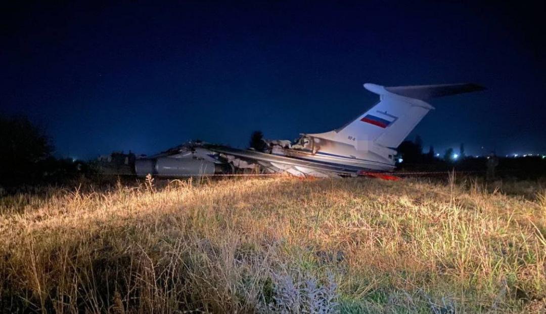 Russian Il-76 catches fire during takeoff in Tajikistan - Militarnyi