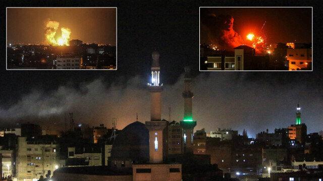  İsrail'in gece boyunca Gazze'ye düzenlediği hava saldırılarında 24 kişi hayatını kaybetti