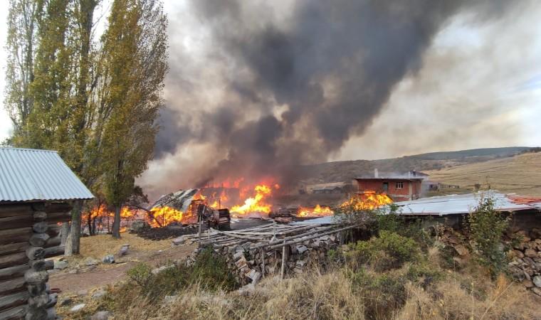 Köyde çıkan yangın şiddetini arttırdı: 15 ev alevlere teslim oldu