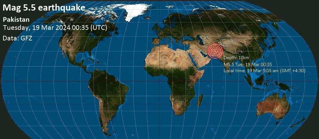 Afganistan`da  5.4 Deprem