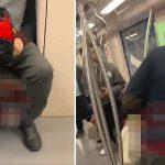 Metroya binen sapık şahıs karşısındaki kadına bakarak kendini tatmin etti!