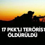 MSB: 17 terörist öldürüldü
