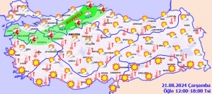 meteroloji -Şehir şehir Sağanak yağış vuracak