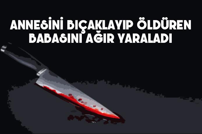 Baba karısını öldürdü oğlu da kendini ağır yaraladı