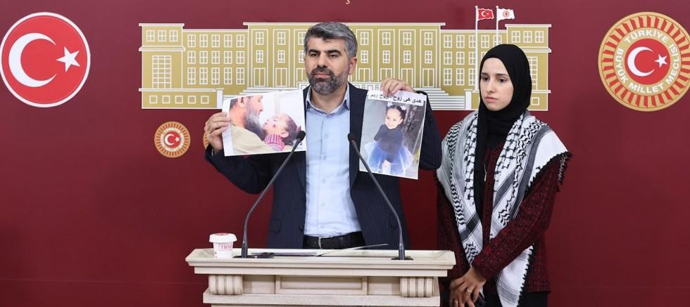 HÜDA PAR Milletvekili Dinç TBMM’de Gazzeli Rim ile birlikte açıklama yaptı