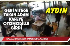 84 yaşındaki adam geri vitese takıp kafeye daldı