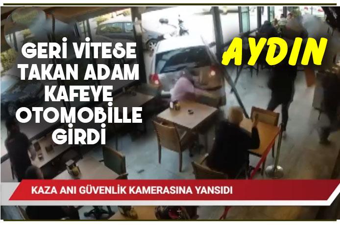 84 yaşındaki adam geri vitese takıp kafeye daldı