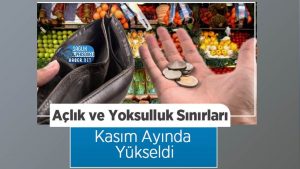 Açlık ve Yoksulluk Sınırları Kasım Ayında Yükseldi