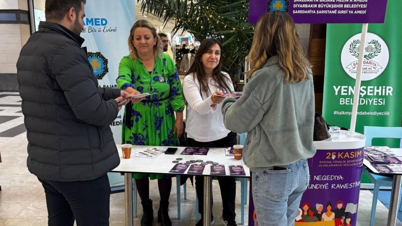 Kadına Yönelik Şiddetle Mücadele için Diyarbakır’da bilgilendirme stantları