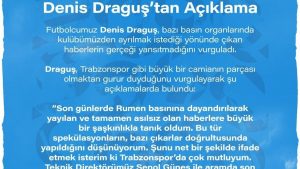 Denis Draguş: Trabzonspor’da olmaktan çok mutluyum